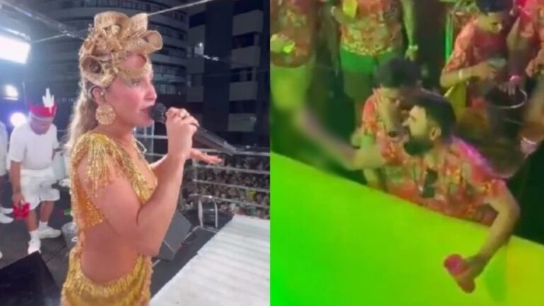 Imagens! Claudia Leitte é alvo de gestos obscenos em show e fãs escorraçam homens