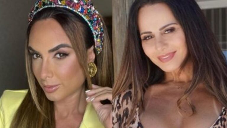 CHOCANTE! Após rivalidade, Nicole Bahls e Viviane Araújo surgem juntas na Sapucaí