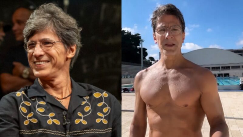 Leonardo Brício surge de sunga vermelha e detalhe rouba a cena: ‘Ele tem…’
