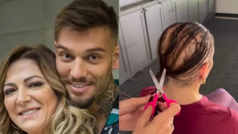 Mãe de Lucas Lucco choca ao revelar evolução dos cabelos após raspar a cabeça por doença