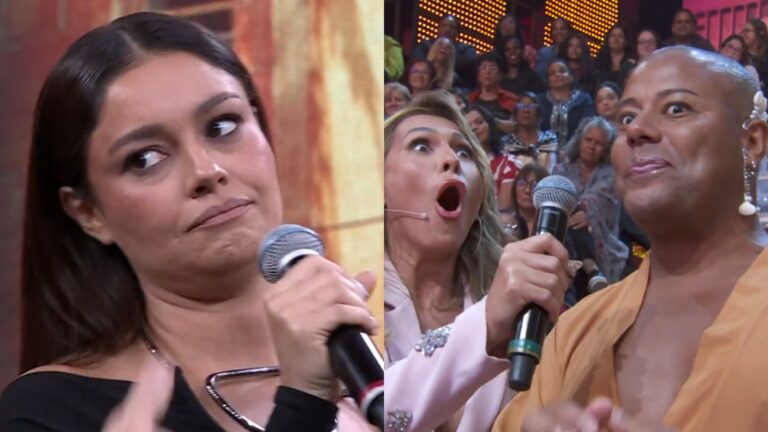 Integrante da plateia do Domingão choca Sophie Charlotte: ‘Se não vai me…’