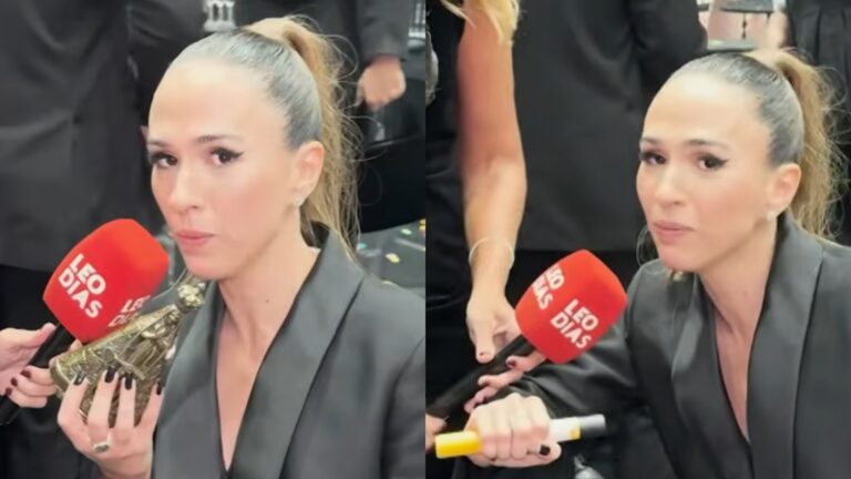 Tatá Werneck mostra santa gigante na bolsa e objeto inusitado: ‘Finco no seu…’