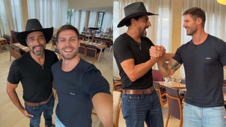 Jonas Sulzbach e Alberto Cowboy se reencontram após eliminação do ‘BBB 26’