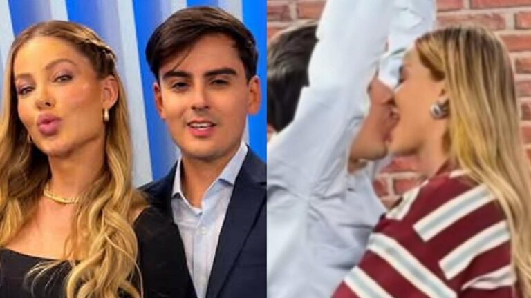 Saory dá beijão em Dudu Camargo e vídeo vira piada: ‘Primeiro beijo dele?’