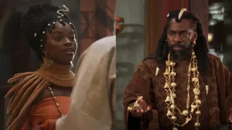 Kênia (Nikolly Fernandes) e Jendal (Lázaro Ramos) em 'A Nobreza do Amor'