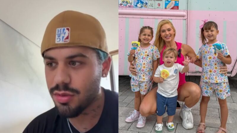 Após polêmicas, Zé Felipe expõe como funciona a guarda dos filhos com Virginia