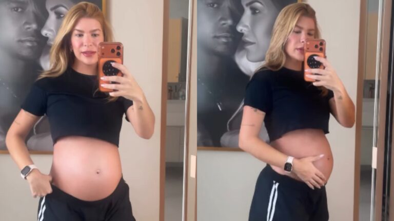 Lore Improta relata reta final da gravidez e revela quantos quilos engordou: ‘Falta de ar’