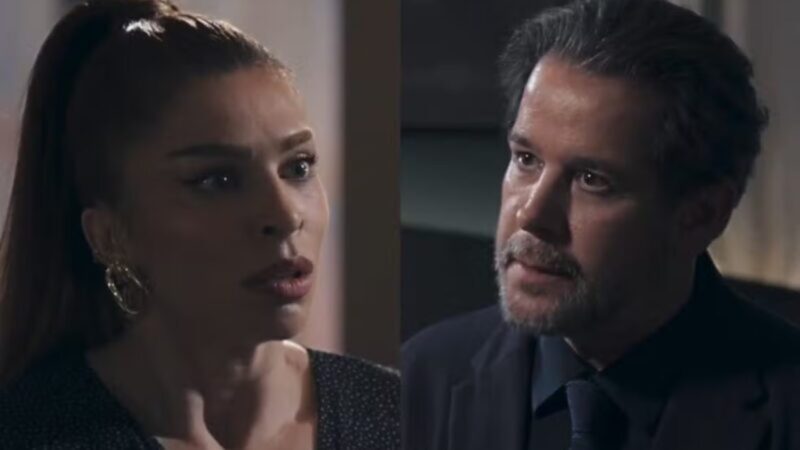 Arminda (Grazi Massafera) e Ferette (Murilo Benício) em 'Três Graças'