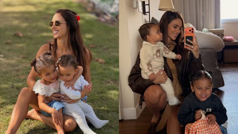 Bruna Biancardi abre álbum de fotos com Mavie e Mel em resort: ‘Criando memórias’
