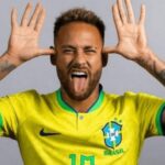 Ex-affair homenageia Neymar em ensaio ousado e dispara: ‘Bate um bolão’