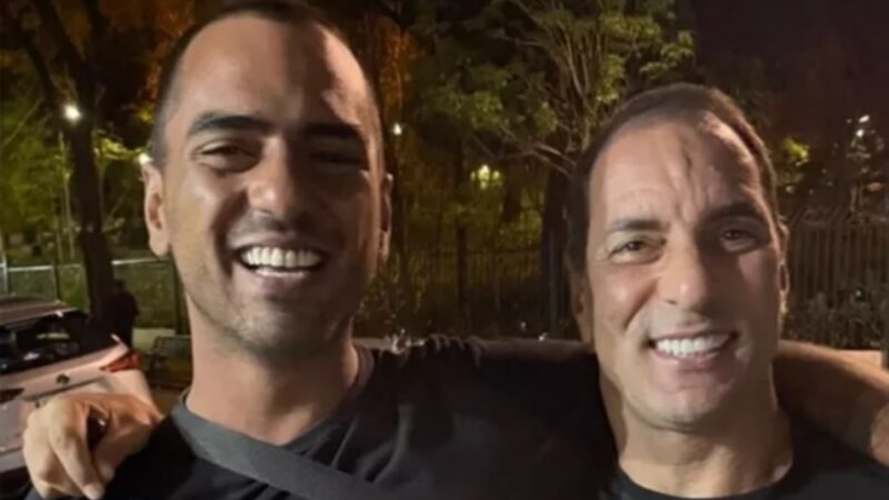 Alexandre Mortágua e o pai, o ex-jogador Edmundo