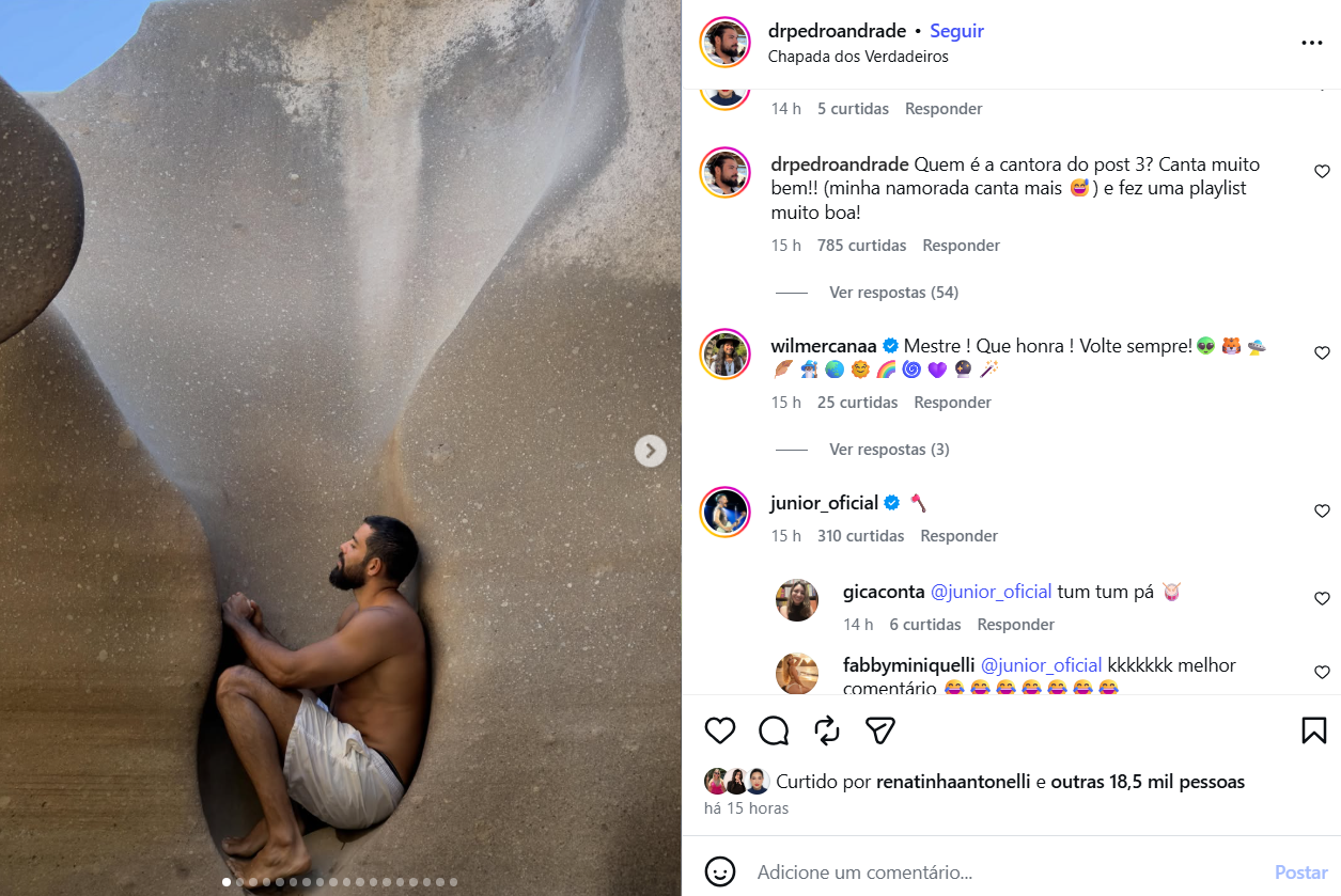 Namorado de Sandy quebra discrição, se gaba de romance e recebe provocação de Junior Lima - Reprodução/Instagram