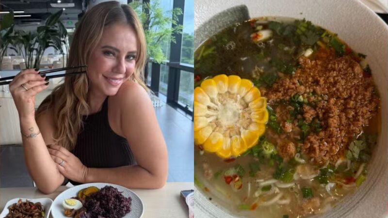 Paolla Oliveira enfrenta perrengue chique com comida na China: 'Estou tentando' - Reprodução