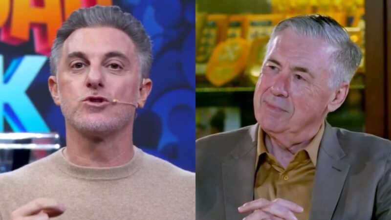 Luciano Huck revela gafe com Carlo Ancelotti e Porchat não perdoa - Reprodução/Globo