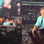 Harry Styles se engasga durante show, cai no chão e causa pânico em fãs: ‘Assustador’
