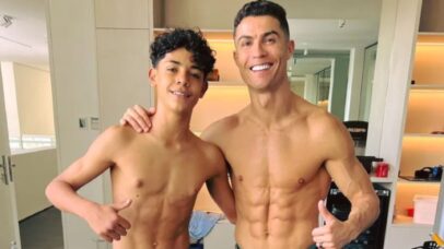 Filho de Cristiano Ronaldo faz 16 anos e ganha homenagens no dia de estreia do pai na Copa - Reprodução