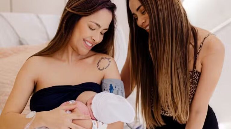 Gabi Luthai e Teo Teló anunciam Lexa como madrinha do filho caçula: ‘Chorando’