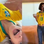 Filha de brasileiros, Camila Mendes comemora aniversário de 32 anos com vitória da Seleção na Copa