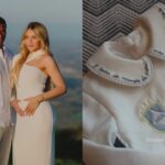 Grávida, Gabriely Miranda mostra roupinha de bebê personalizada para Endrick na Copa: ‘Meu ídolo’