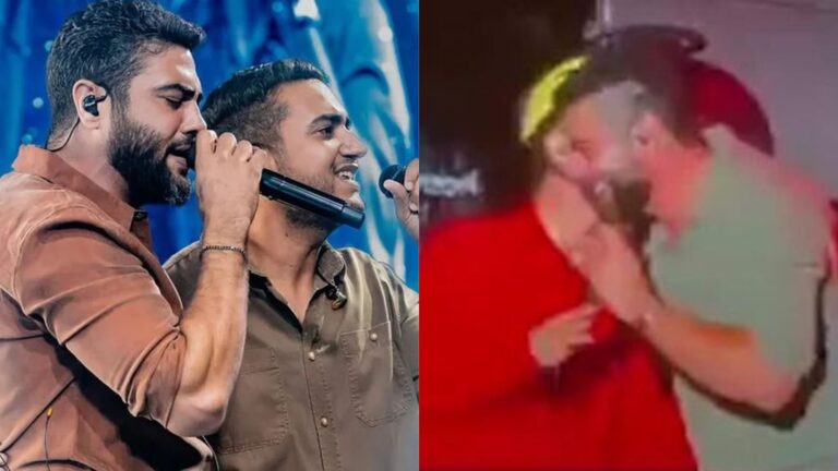 Henrique e Juliano viraliza ao ter pedido recusado por bombeiro durante show; vídeo