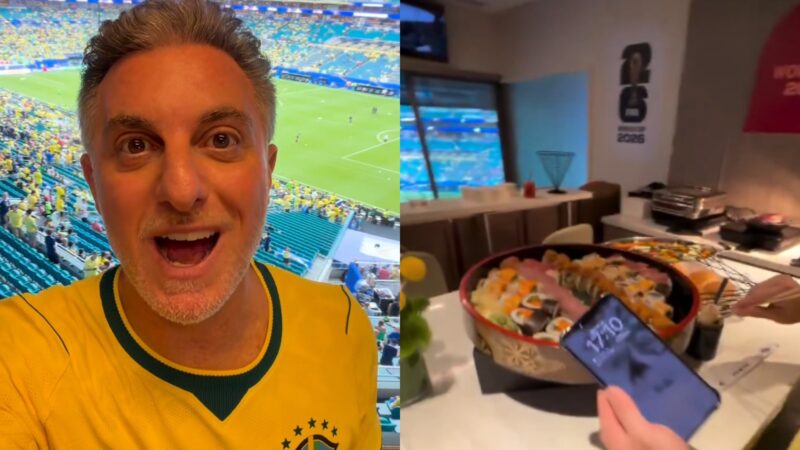 Luciano Huck assistiu o jogo do Brasil na Copa do Mundo em camarote