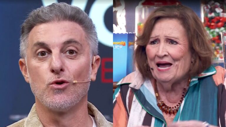 Déa Lúcia choca Luciano Huck ao falar no ‘Domingão’ sobre traição: ‘Você apanha também’