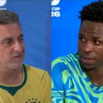 Solteiro? Luciano Huck pega Vini Jr. de surpresa durante entrevista no ‘Domingão’: ‘Impedido’
