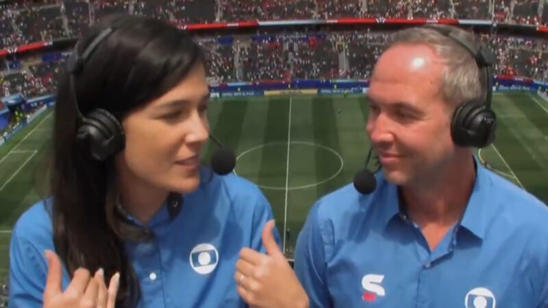 Renata Silveira e Caio Ribeiro na Globo