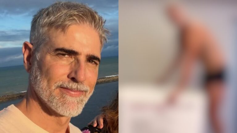 Aos 53 anos e grisalho, Reynaldo Gianecchini expõe o corpo e detalhe chama atenção: ‘O resto é?’