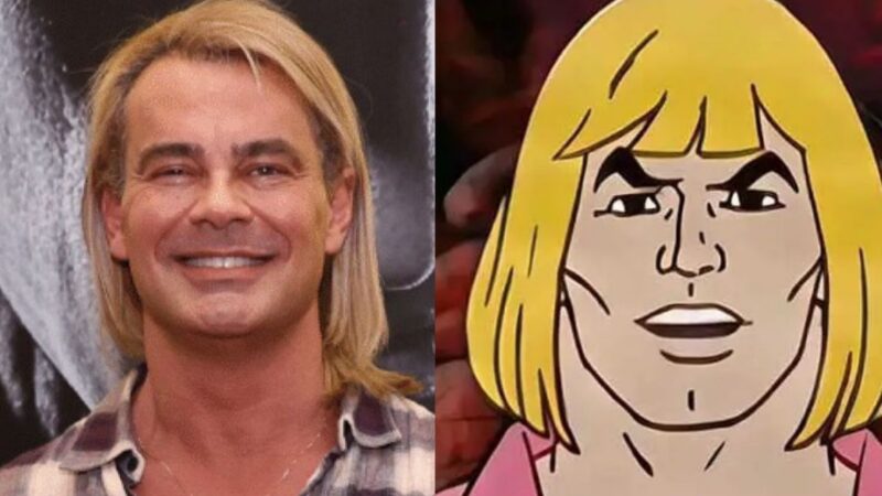 Carmo Dalla Vecchia e He-Man (Reprodução Internet)