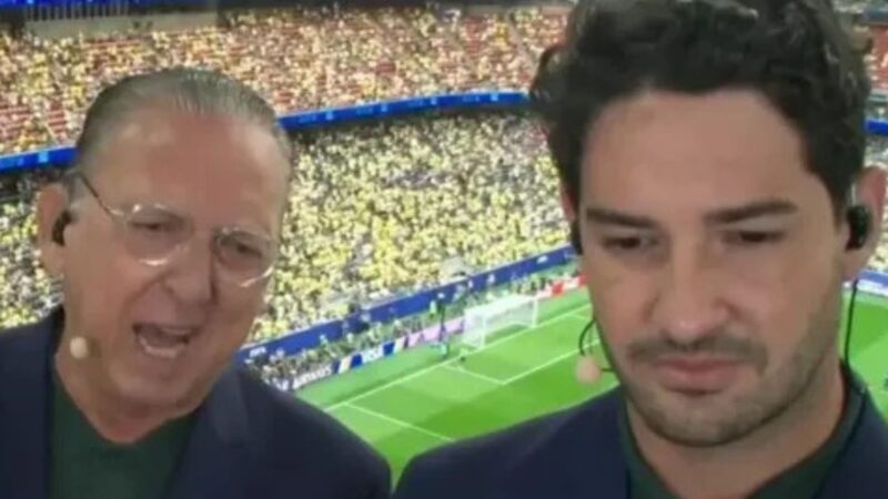 Galvão Bueno e Alexandre Pato - (Reprodução: SBT)