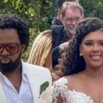 Errou? Vestido da noiva de Xande de Pilares rouba a cena em casamento: ‘Nossa’