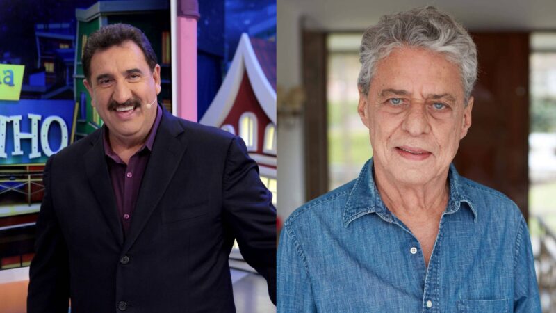 Ratinho e Chico Buarque - (Reprodução: Lourival Ribeiro/SBT; Bob Wolfenson)