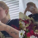 Vini Jr. ou Zé Felipe? Veja a reação de Virginia ao ganhar buquê de flores