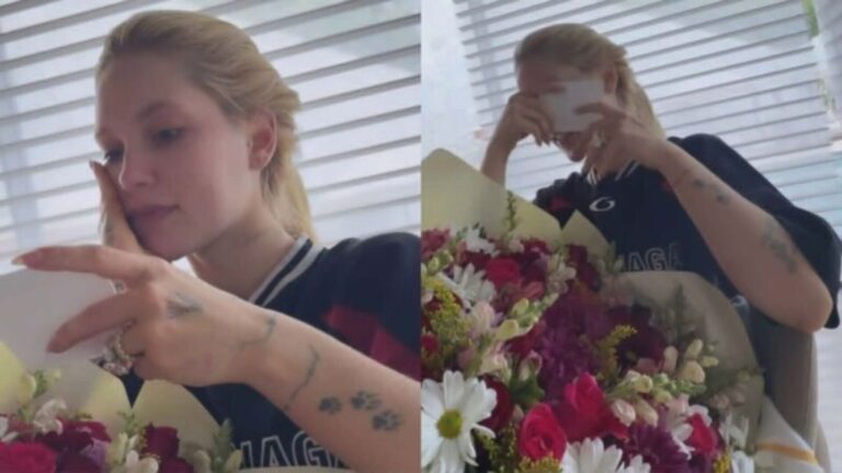 Vini Jr. ou Zé Felipe? Veja a reação de Virginia ao ganhar buquê de flores