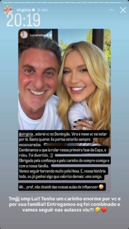 Influenciadora Virginia Fonseca reage e se manifesta após declaração do apresentador Luciano Huck nas redes sociais