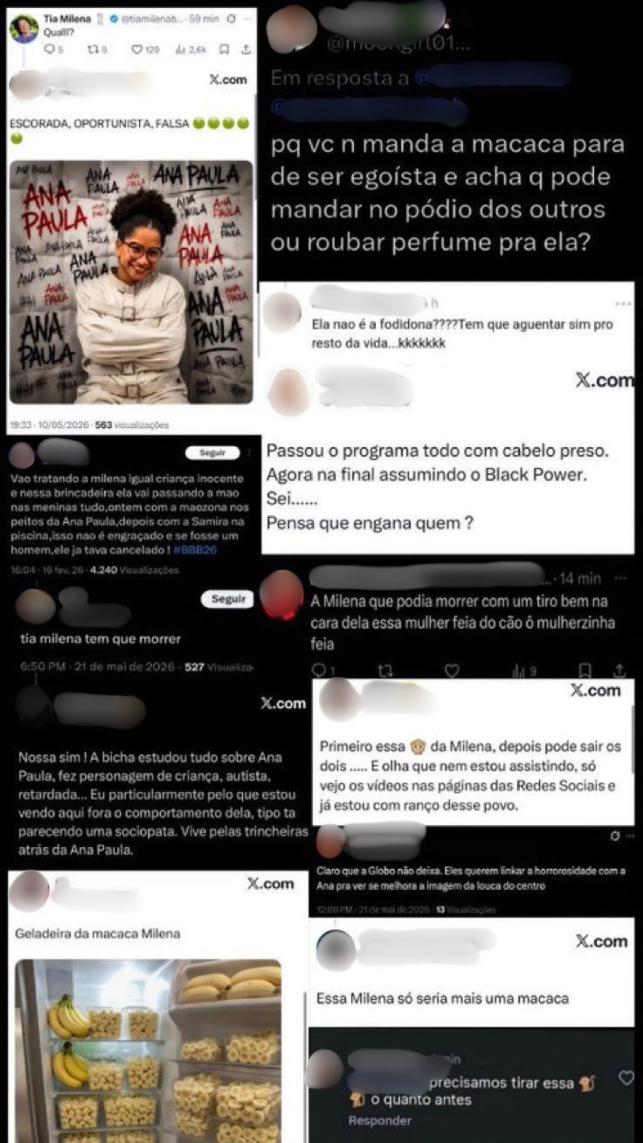 Ex-BBB Tia Milena expõe ataques racistas na web após foto com Samira - Reprodução/Instagram