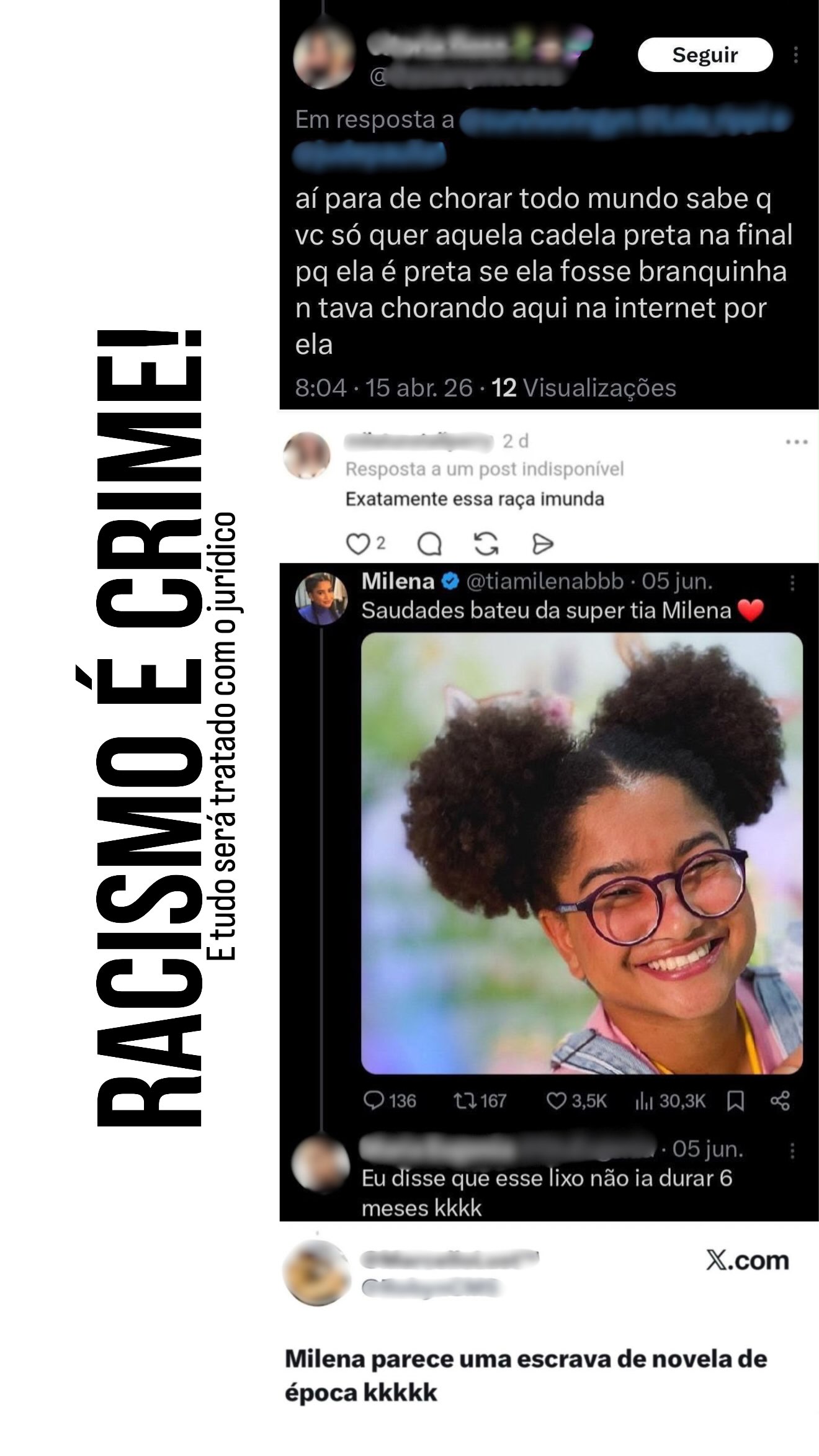 Ex-BBB Tia Milena expõe ataques racistas na web após foto com Samira - Reprodução/Instagram