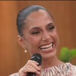 Aparência e postura da filha de Camila Pitanga chamam atenção no ‘Encontro’: ‘Nossa’
