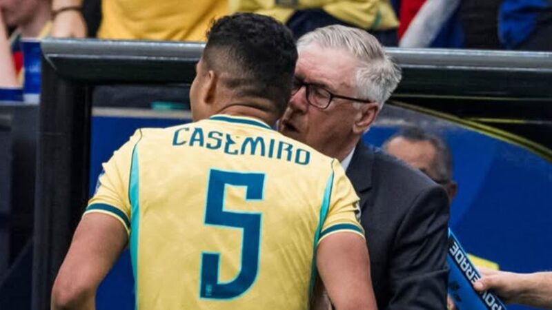 Casemiro e Carlo Ancelotti na Copa do Mundo - Reprodução/Instagram