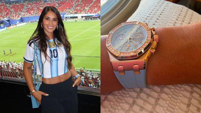 Esposa de Messi, Antonela Roccuzzo ostenta relógio de R$ 242 mil e se declara para o marido