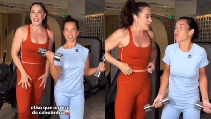 Fernanda Souza treina com Claudia Raia — Foto: Reprodução/Instagram
