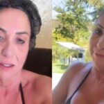 Aos 60 anos, mãe de Virginia Fonseca surge com biquíni de fita e choca a web