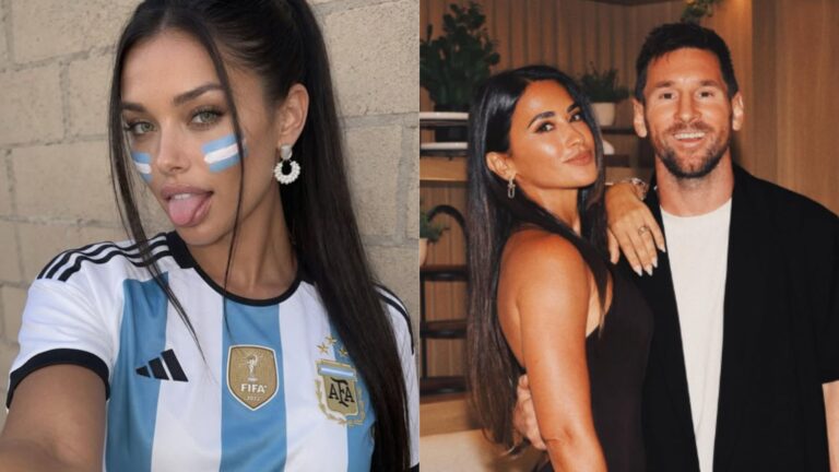 Modelo da tatuagem íntima de Messi declara torcida para a Argentina após bloqueio de Antonela