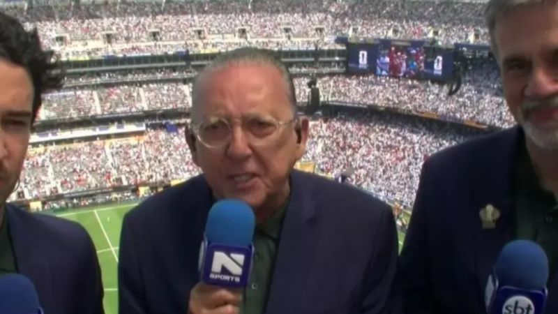 Galvão Bueno detona transmissão no SBT durante final da Copa do Mundo