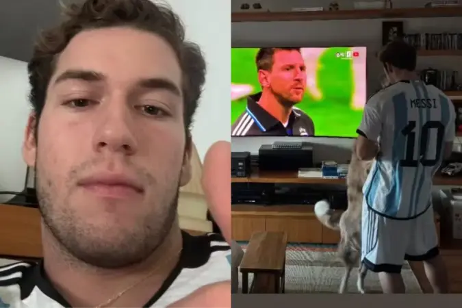 Filho de Murilo Benicio e Gio Antonelli se pronuncia após ser detonado por torcer para Argentina