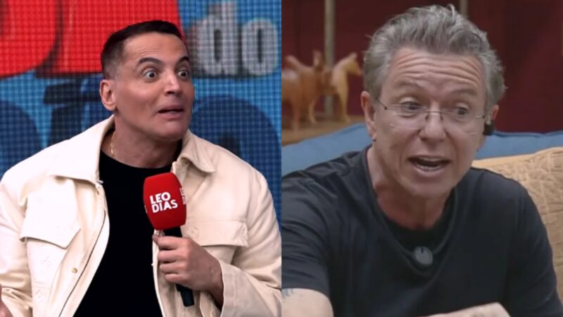 Leo Dias e Boninho, diretor da Casa do Patrão
