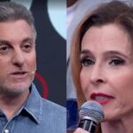 Luciano Huck comete gafe com atriz ao vivo no ‘Domingão’, é corrigido e rebate: ‘Desculpa, perdão’
