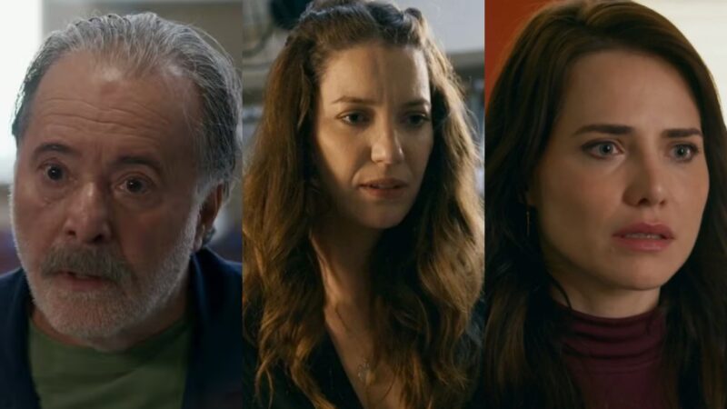 Otoniel (Tony Ramos), Francesca (Nathalia Dill) e Adriana (Leticia Colin) de Quem Ama Cuida