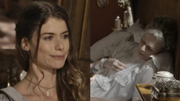 ‘Além do Tempo’: De propósito? Lívia administra medicamento errado para Vitória e Melissa vê tudo